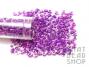 Size 6-0 Seed Beads - Colour Lined Clear with Purple